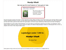 Tablet Screenshot of husdyr-tilladt.dk